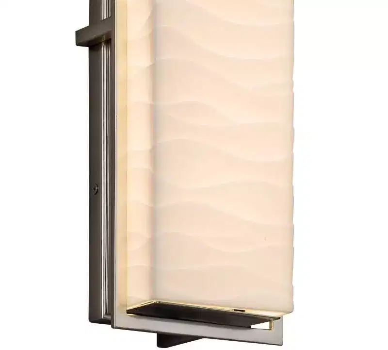 Justice Design Porcelina Avalon 18 High Brushed Nickel LED Outdoor Wall Light