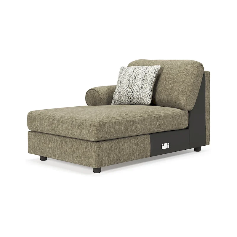 Signature Design by Ashley Hoylake Brown 3-Piece Sectional with Chaise - 143 W x 95 D x 35 H