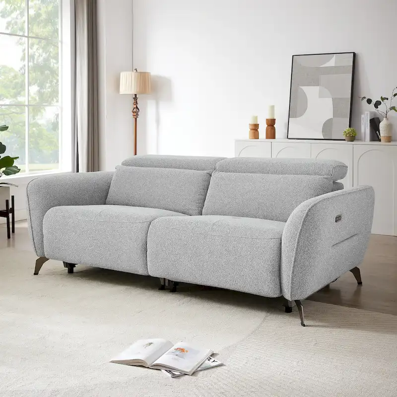 80-Inch Power Reclining Sofa with USB Charging Port