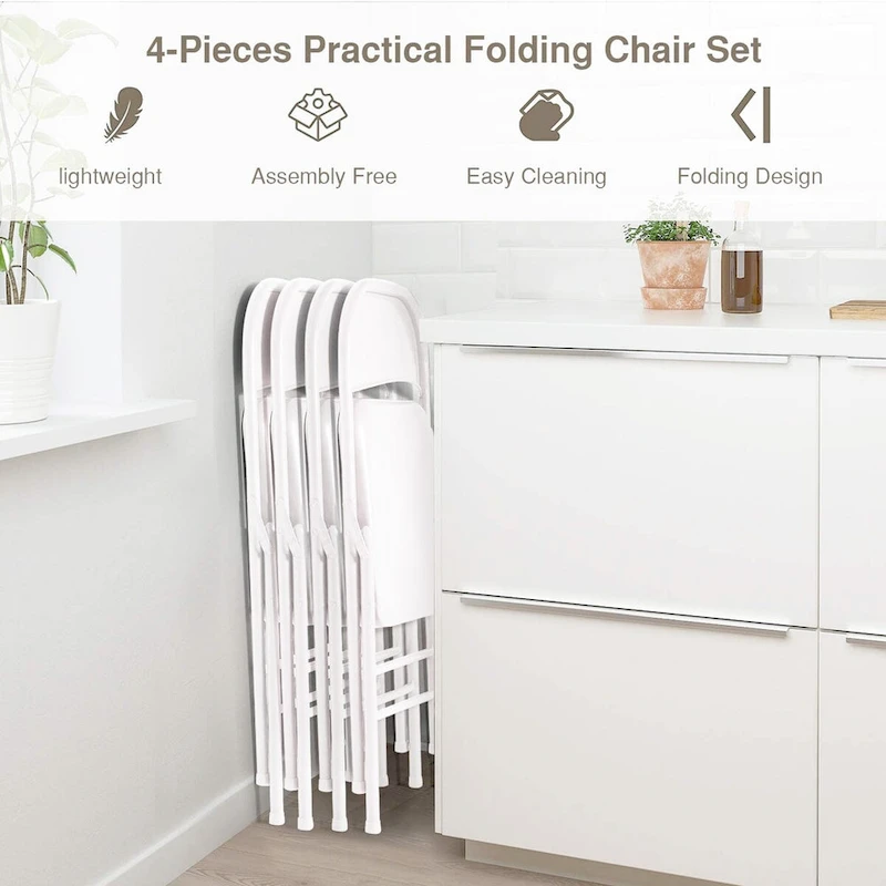 Commercialine Padded Folding Chair (Set of 4)