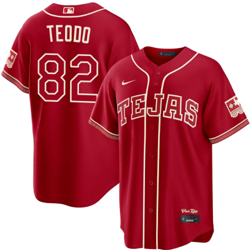 Emiliano Teodo Texas Rangers Red 2026 City Connect Jersey