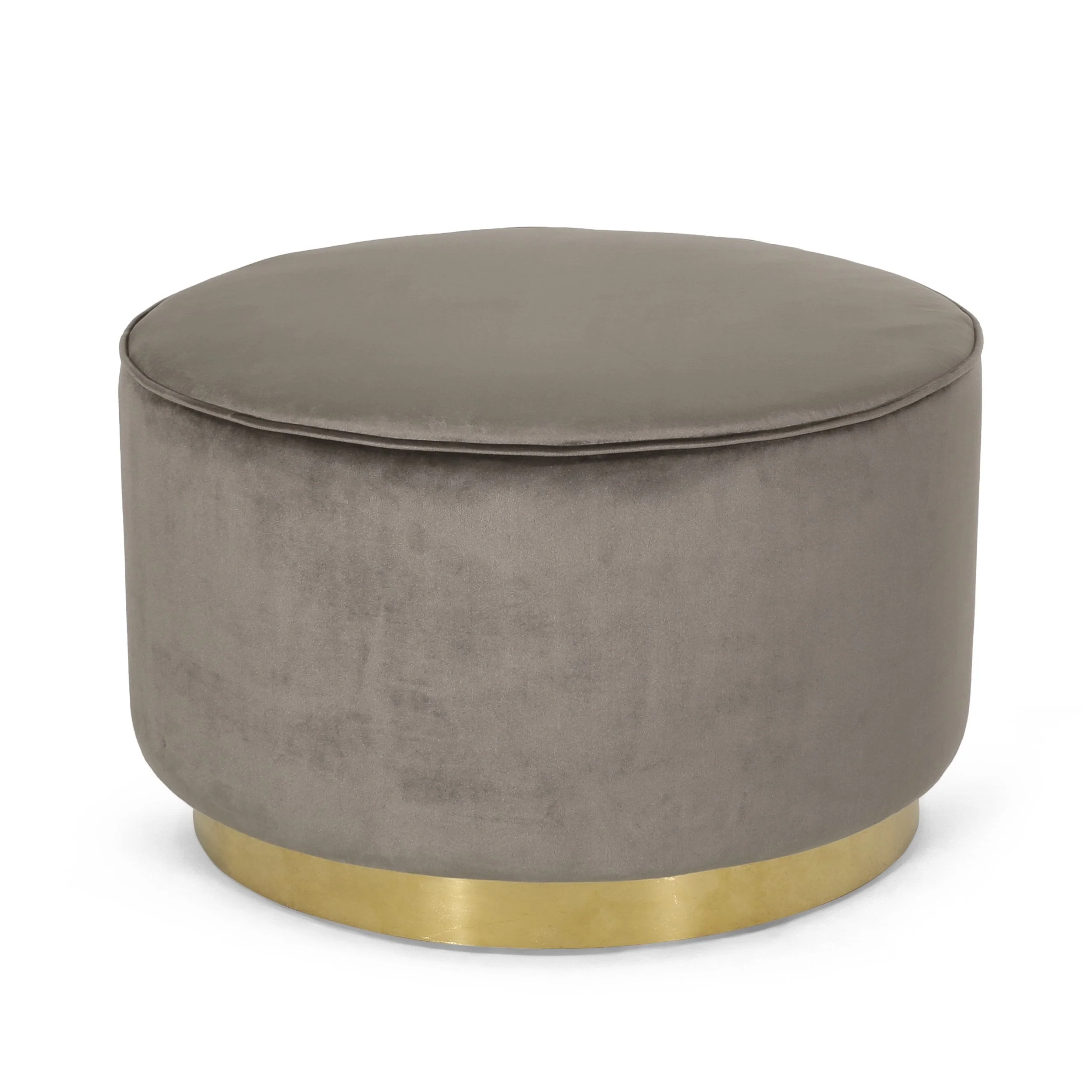 Modern Glam Velvet Swivel Ottoman - NH238413