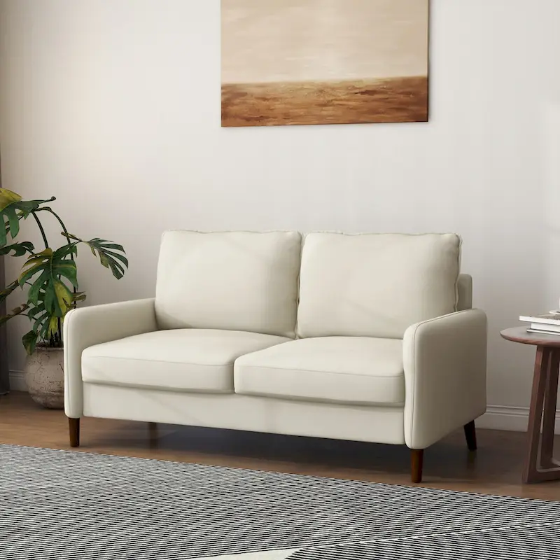 Living Room Loveseat Linen Sofa