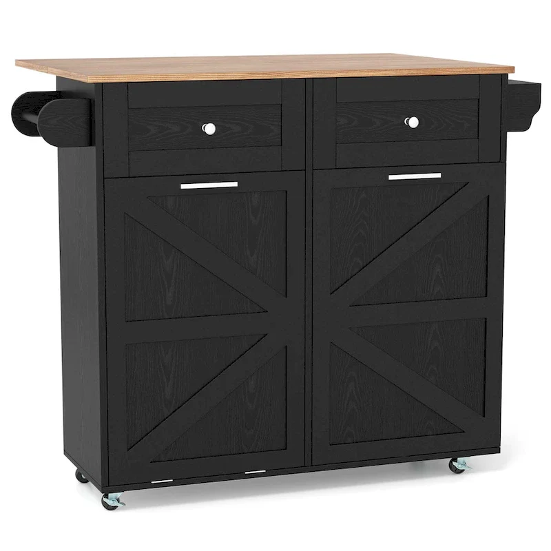Costway Rolling Kitchen Island Kitchen Island Cart with Drop Leaf - See Details