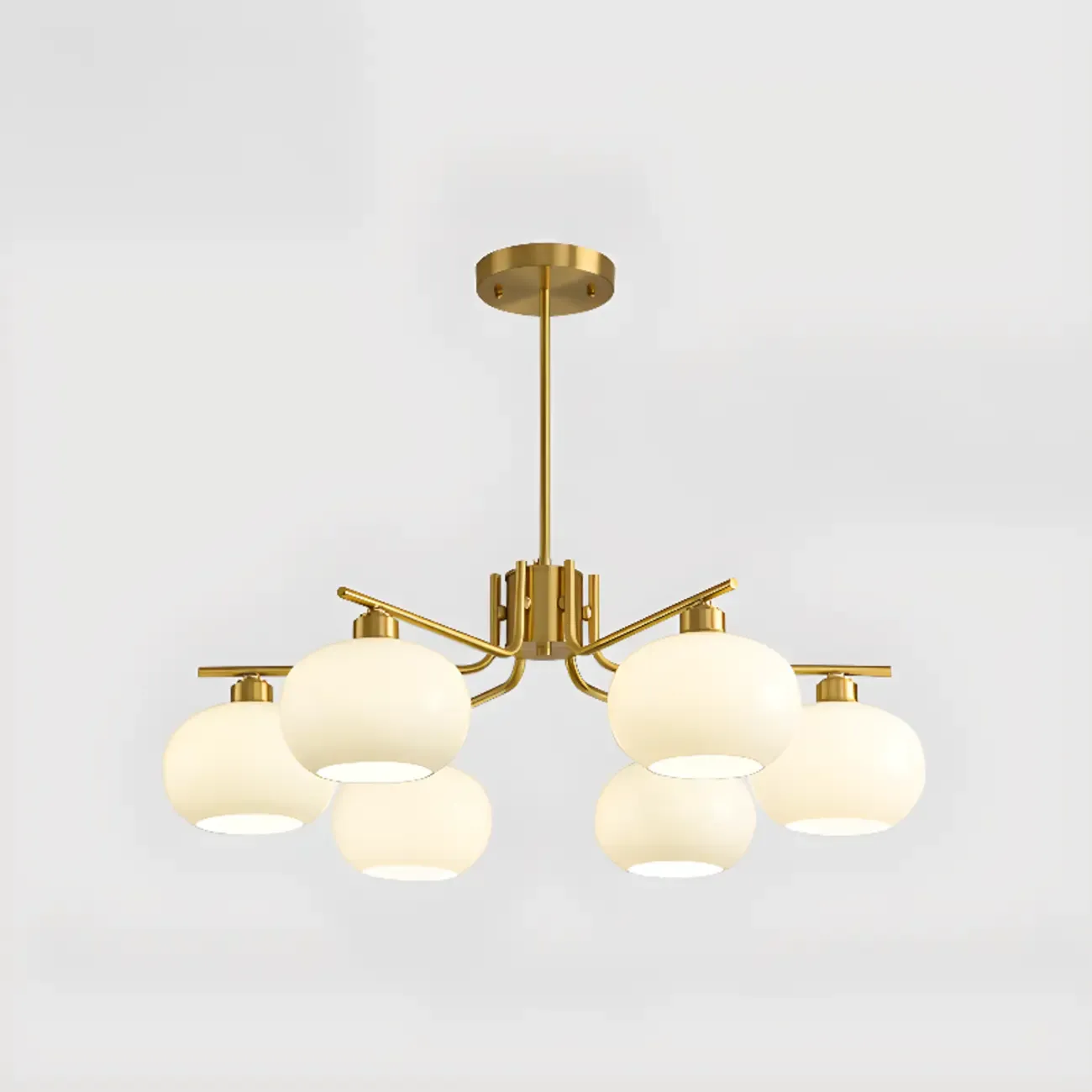 Modern Glass Globe Chandelier Adjustable Hanging Length