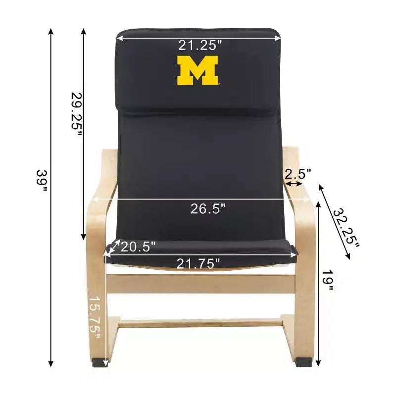 NCAA University of Michigan Bentwood Accent Chair