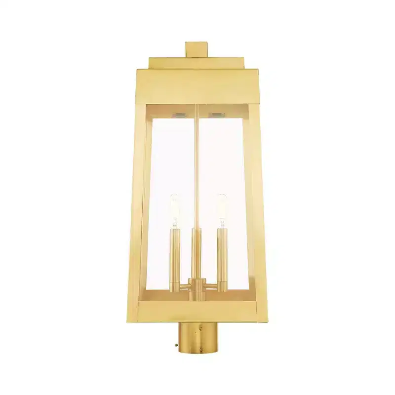 Livex Lighting Oslo 3 - Light Post Light in Satin Brass