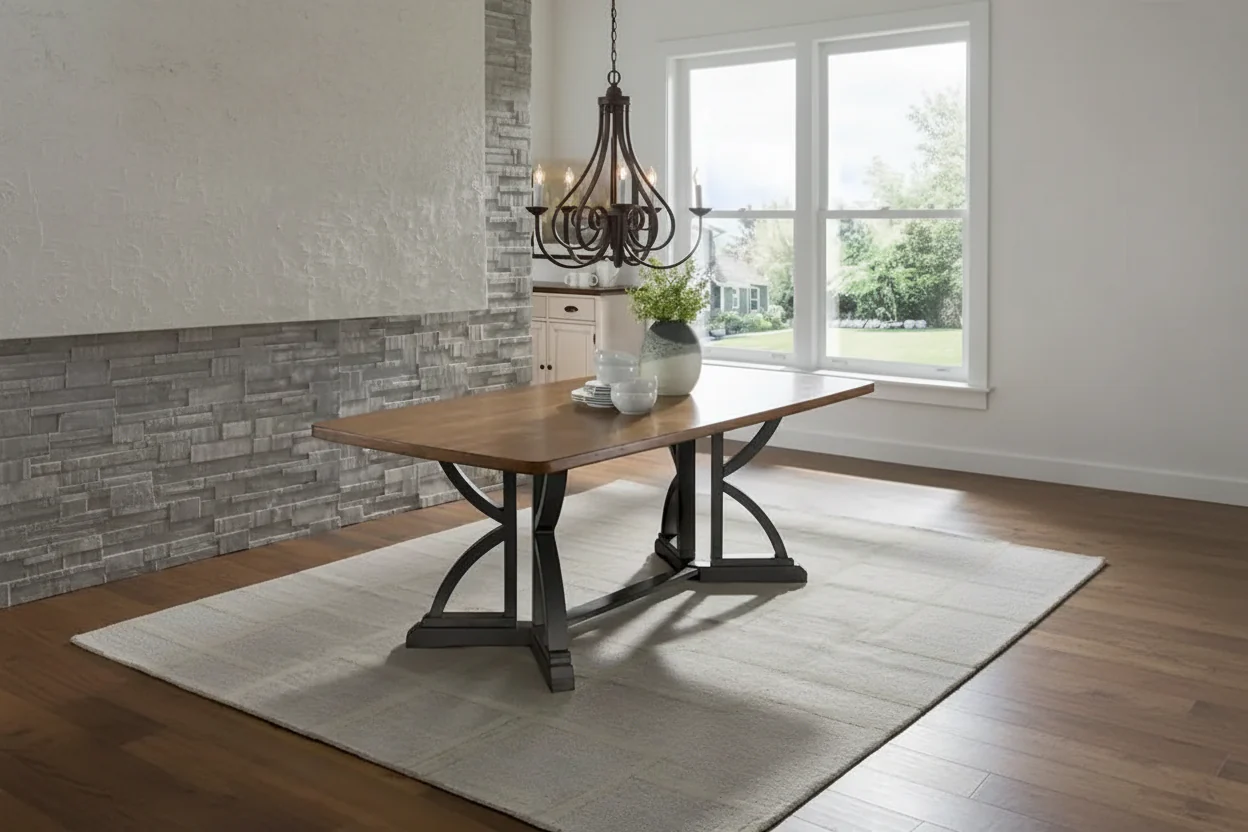 Oak & Antique Two-Tone Dining Table, Seats 6–8