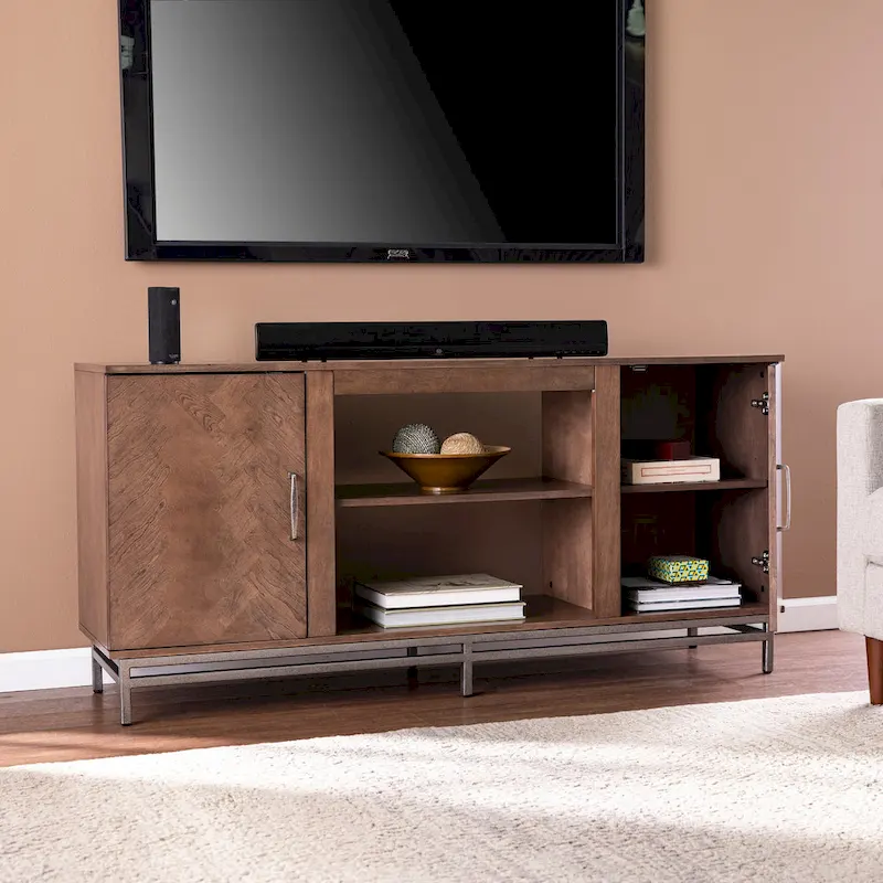 SEI Furniture Dibbonly Media TV Stand w/ Storage for TV's up to 56