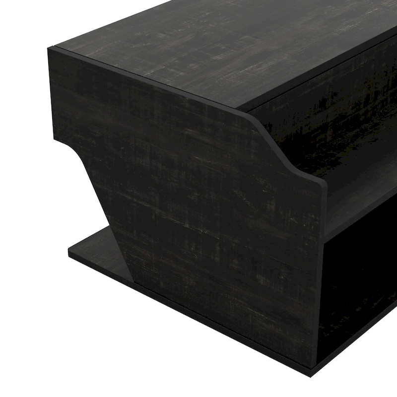 DH BASIC Transitional Black Oak 44-inch Lift-top Coffee Table by Denhour