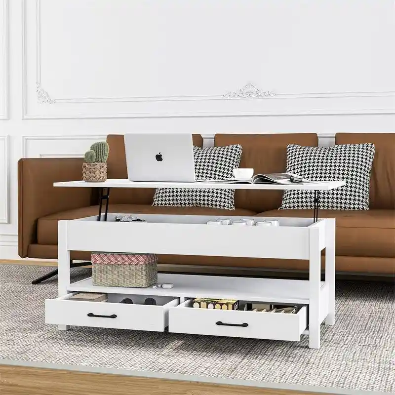 Coffee Table with Hidden Compartment - 44.1D x 21.7W x 18.3H
