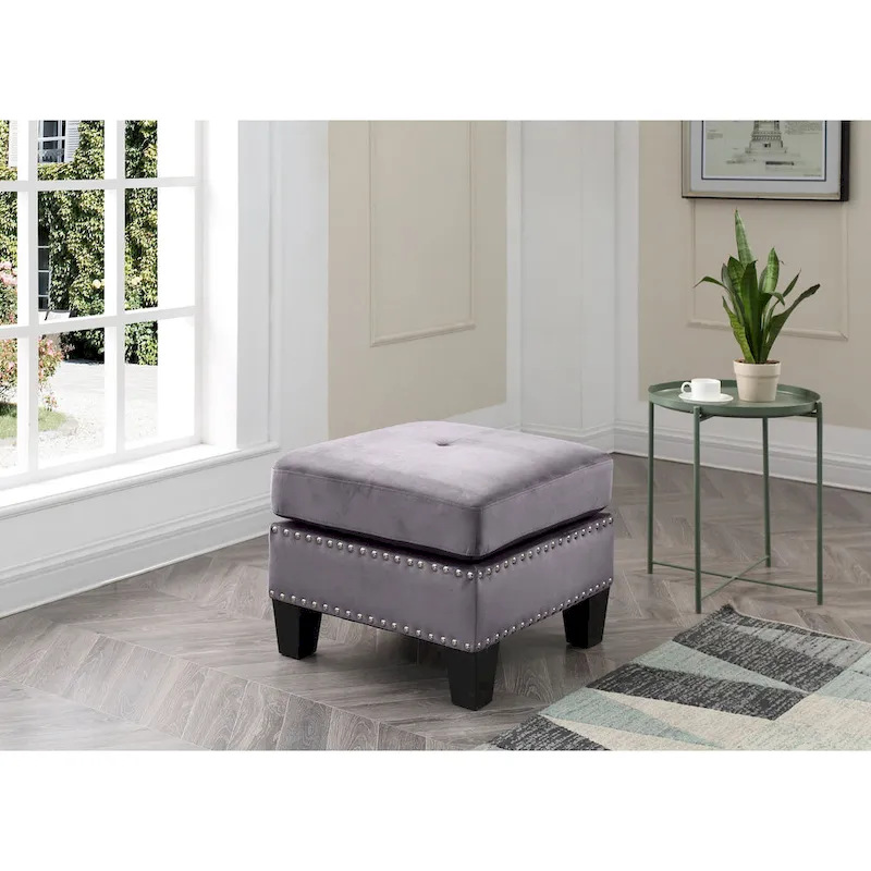 Copper Grove Meharrize Tufted Velvet Ottoman