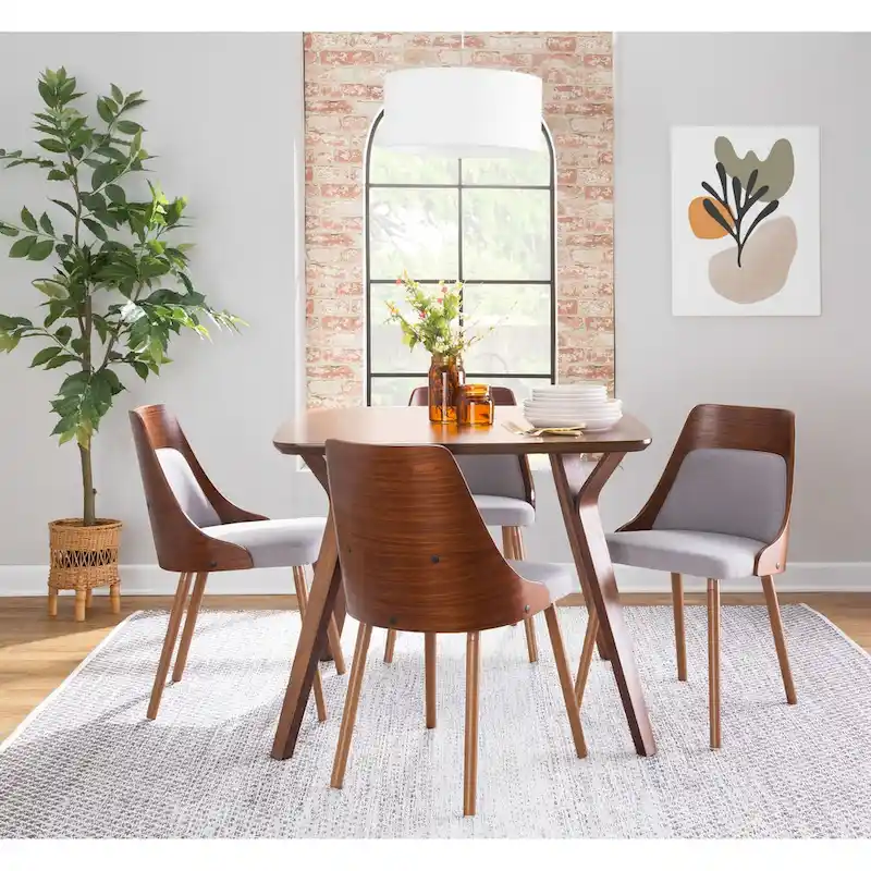 Vallemala Mid-Century Chair with Tapered Wood Legs - Set of 2