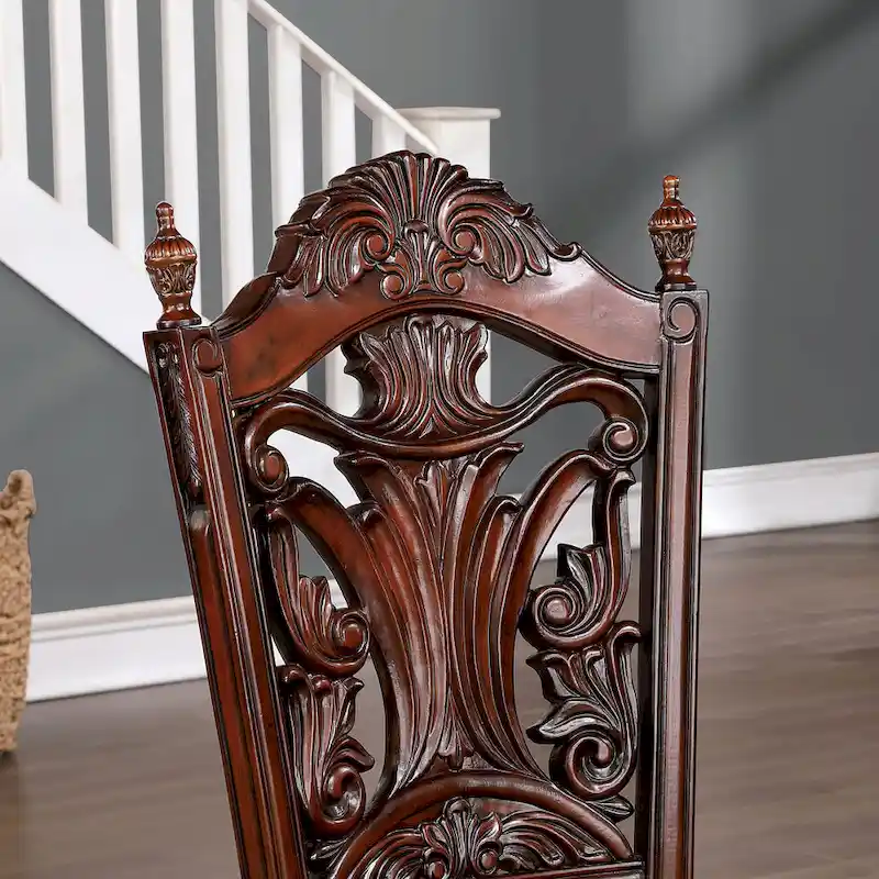 Abeena Traditional Cherry Solid Wood Side Chairs (Set of 2) by Furniture of America