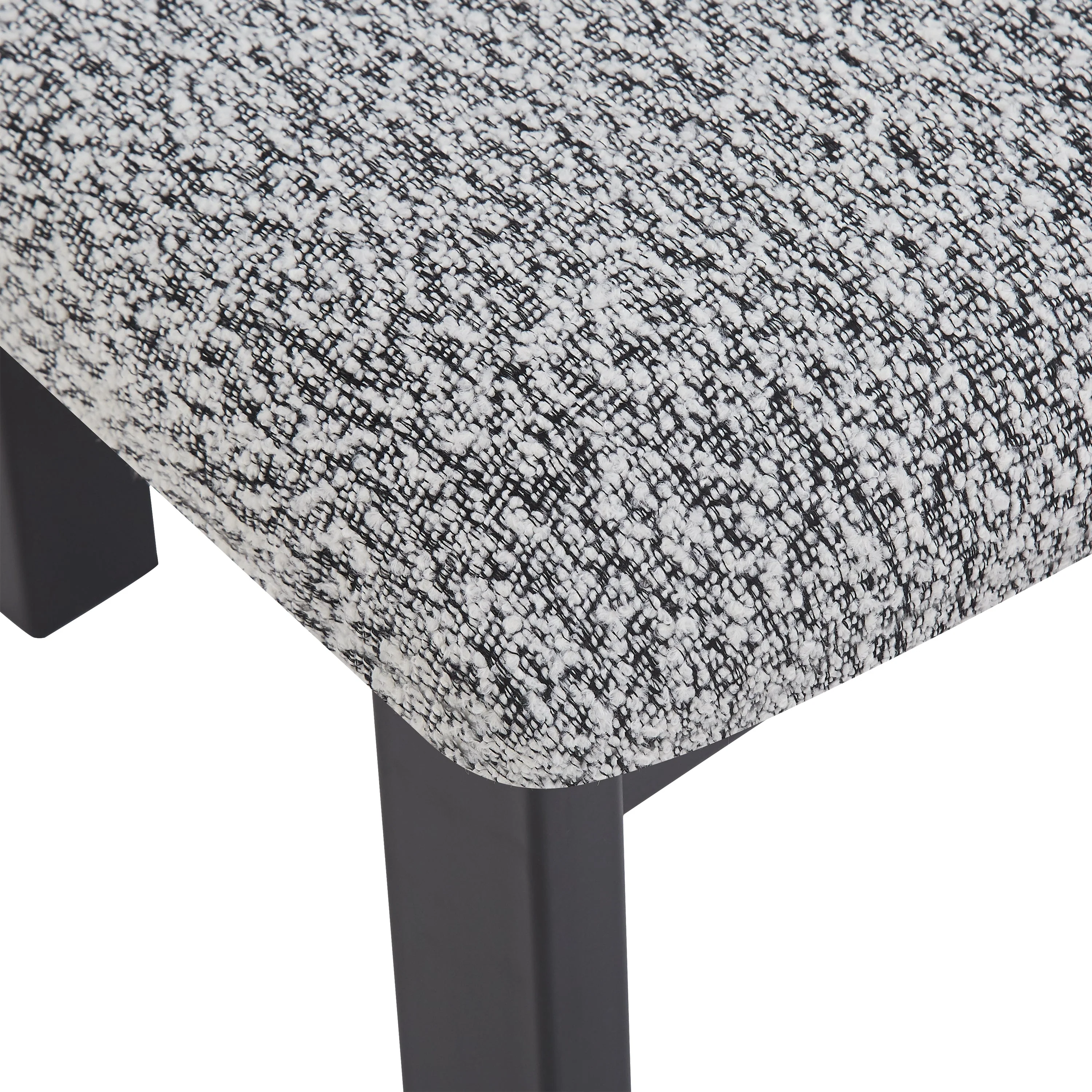 Set of 2 Modern Upholstered Dining Chairs Fabric with Sturdy Iron Frame