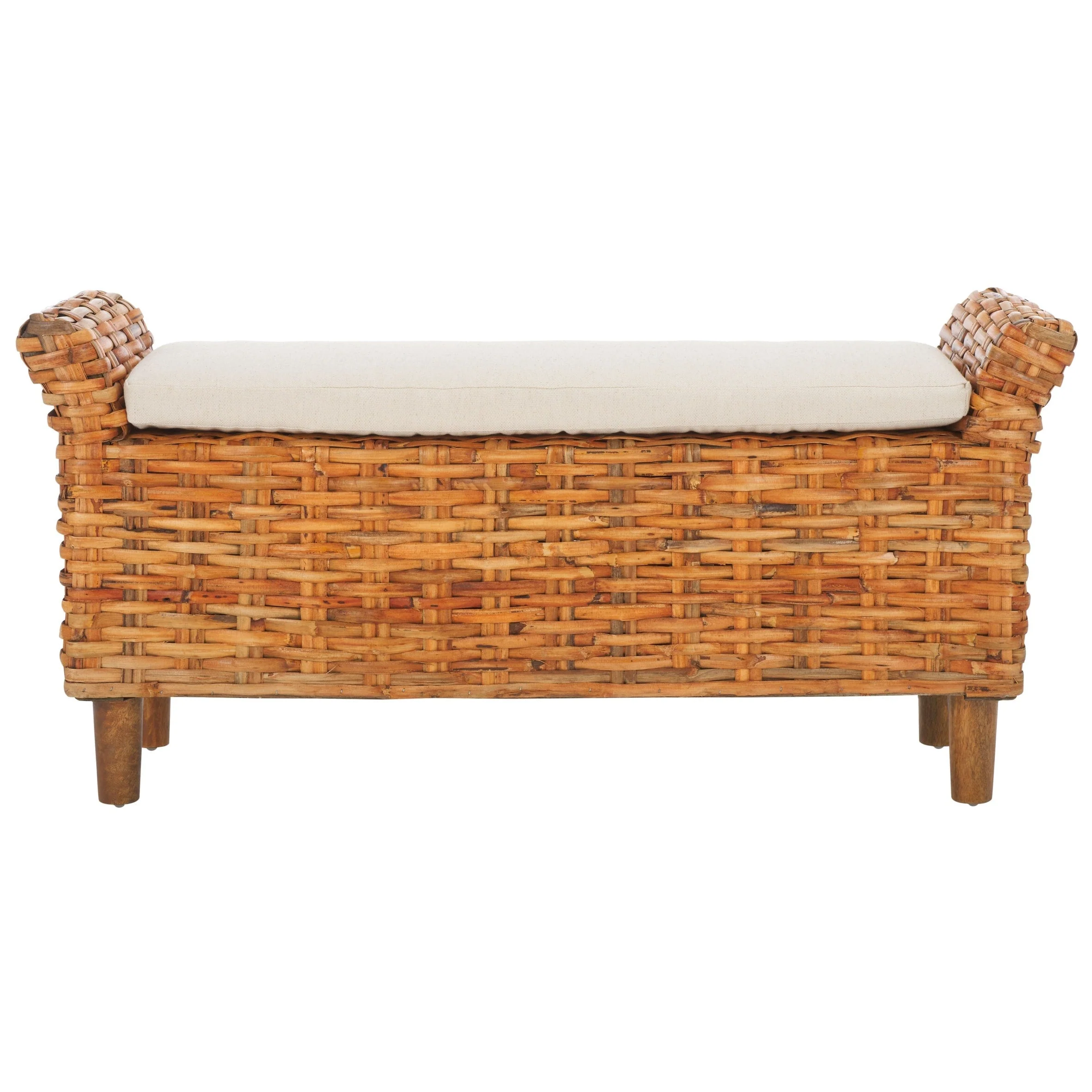 SAFAVIEH Danna Brown Bench - 43.9 x 14.8 x 21.1 - 44W x 15D x 21H