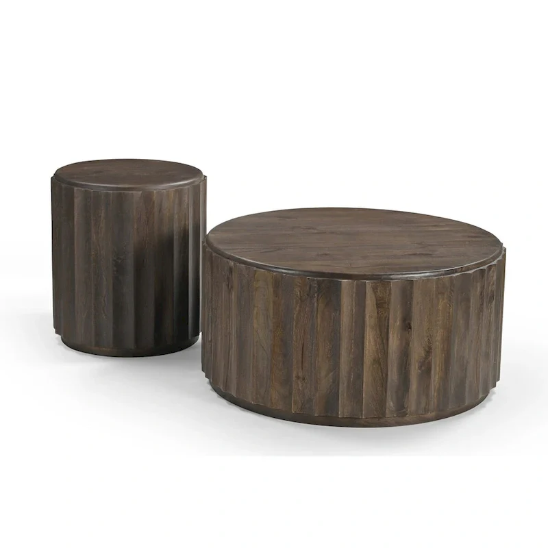 Sydney Round Solid Wood End Table