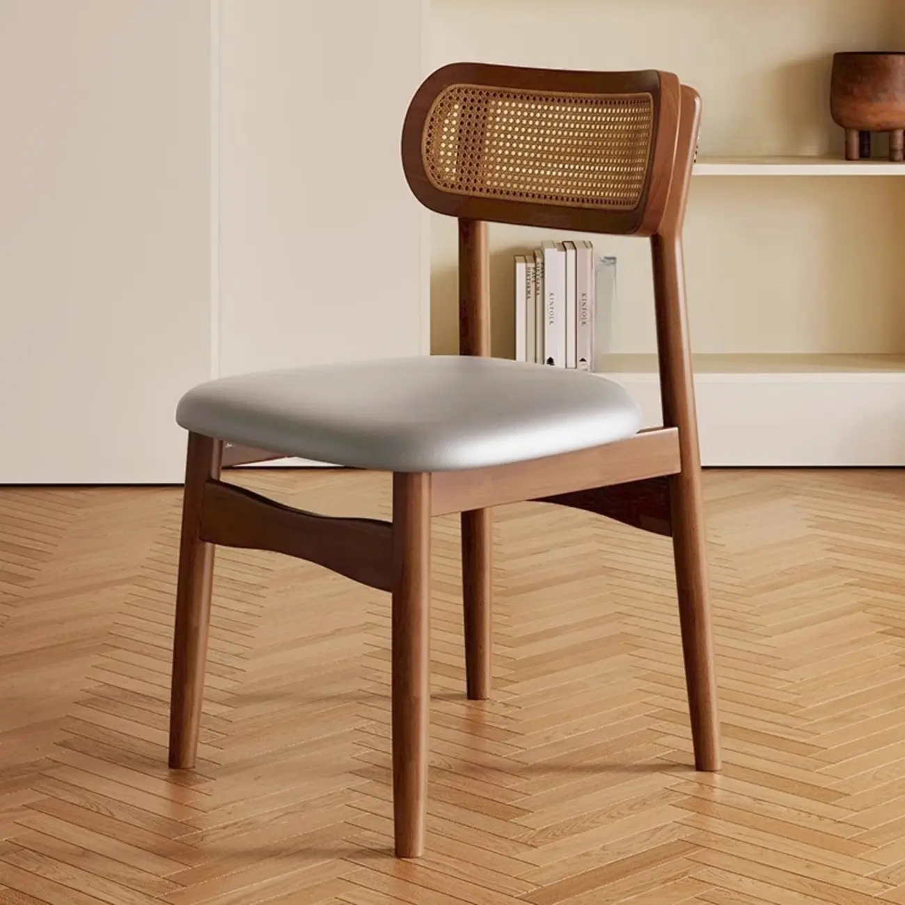 Soft Retro Upholstered Faux Leather Dining Chair