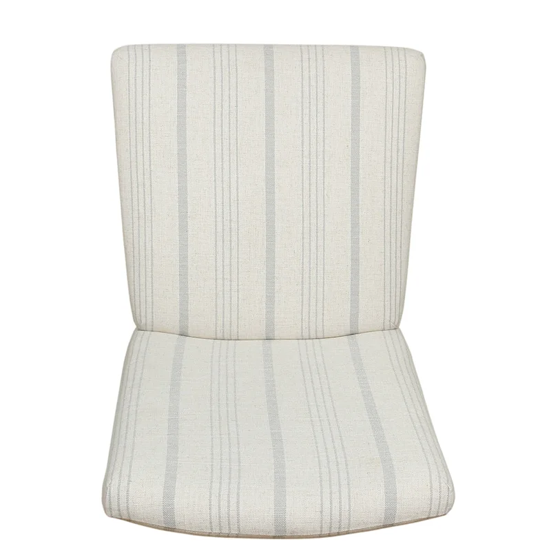 HomePop Classic Parsons Dining Chair - Dove Grey Stripe (Set of 2)