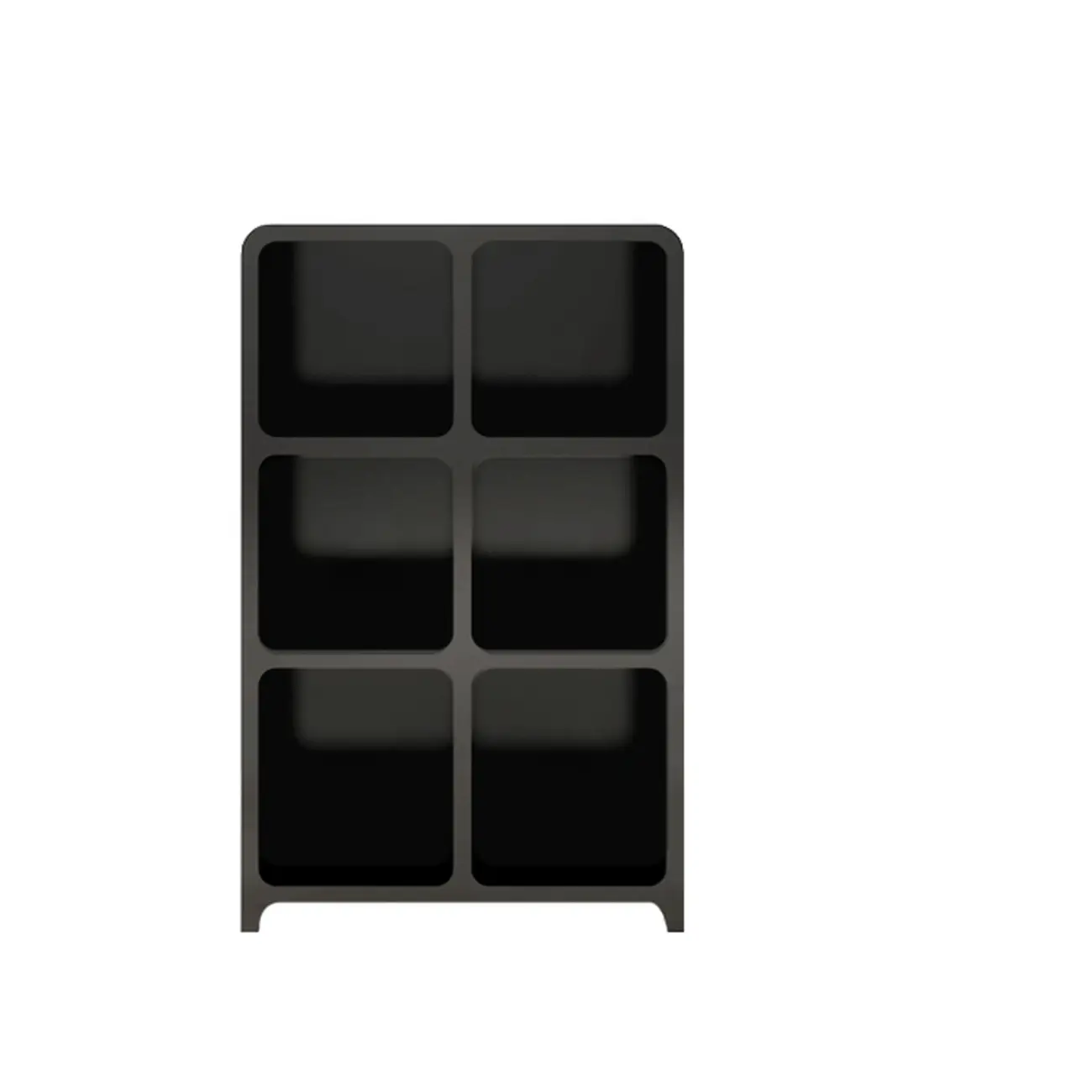 Simple Wooden Closed Back Bookcase in Black