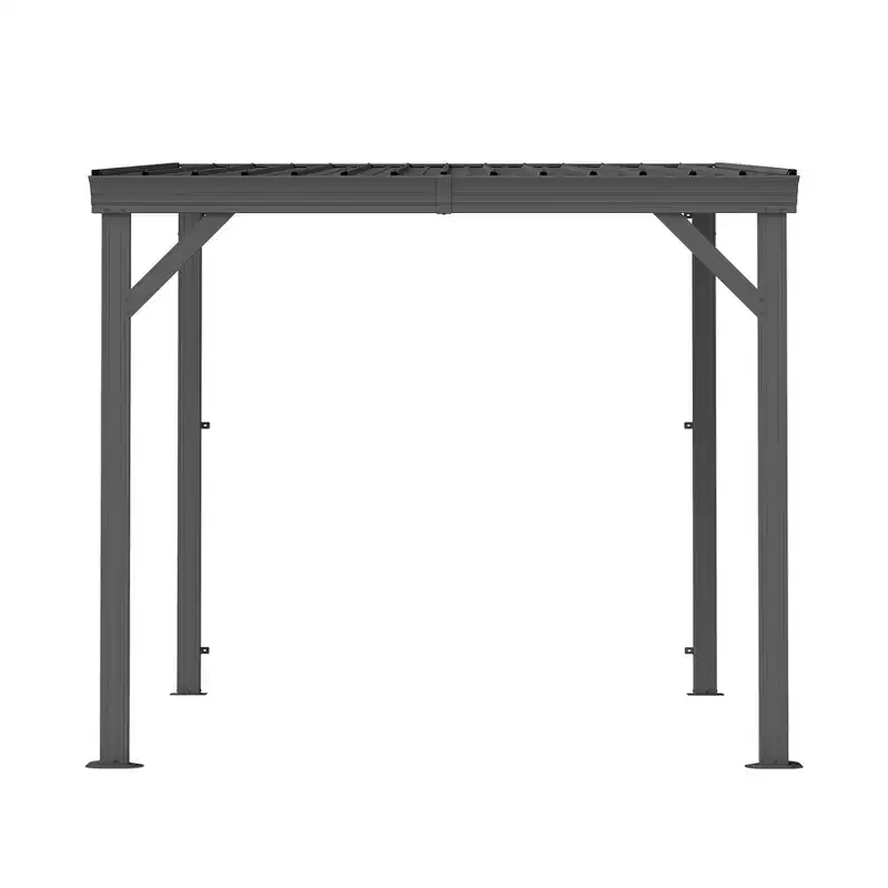 Clihome 8'x 8' Wall-Mounted Gazebo with Hidden Drainage System