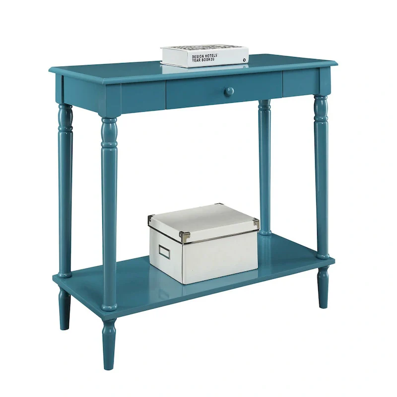 French Country 1 Drawer Hall Table with Shelf