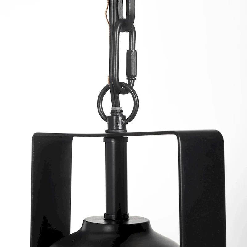 Bashaw III Black Metal Conical Pendant Light