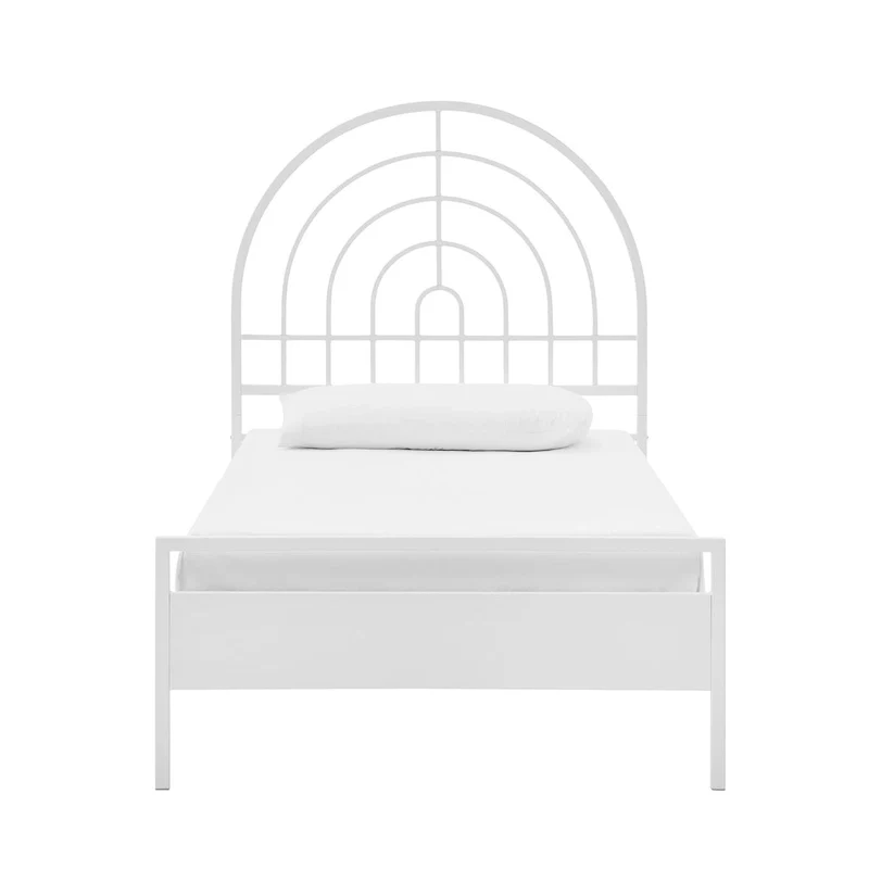Modern Metal Arch Twin Bed Frame