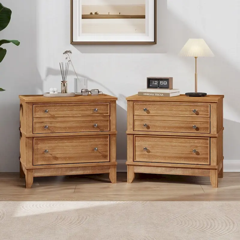 3-Drawer Hazel 3-Drawer Side Table for Living Room