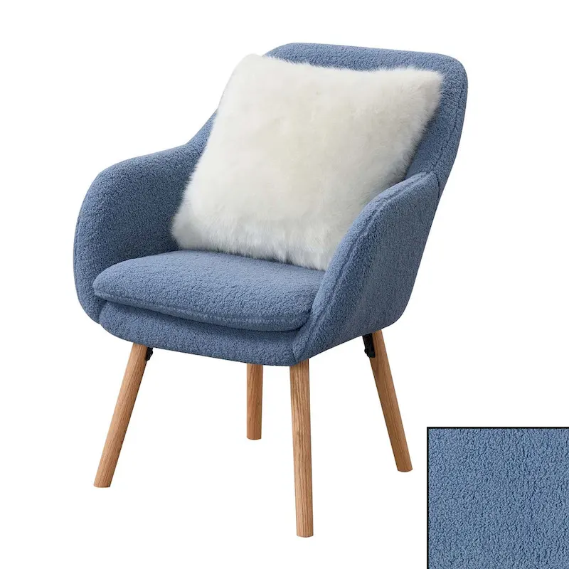Take a Seat Charlotte Wingback Sherpa Accent Armchair