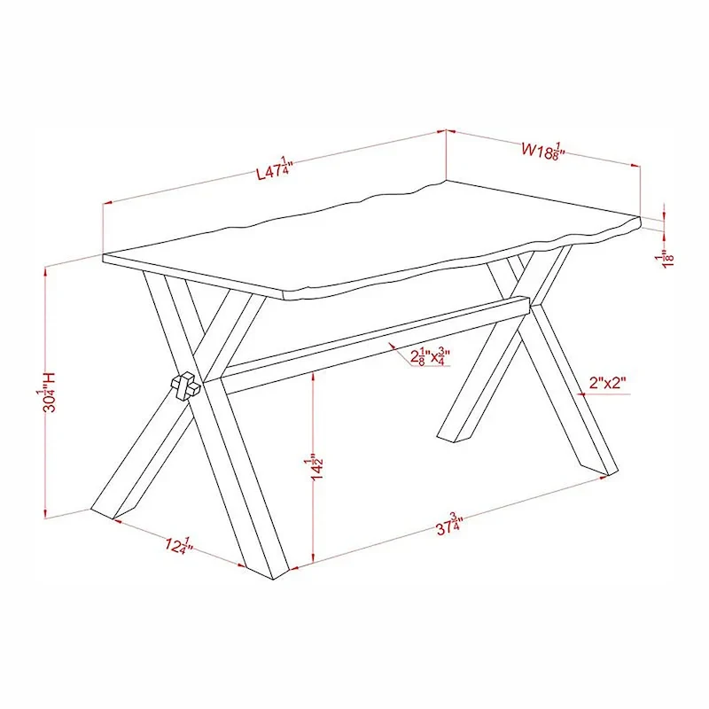 Mav Transitional Walnut 47-inch Solid Wood Sofa Table