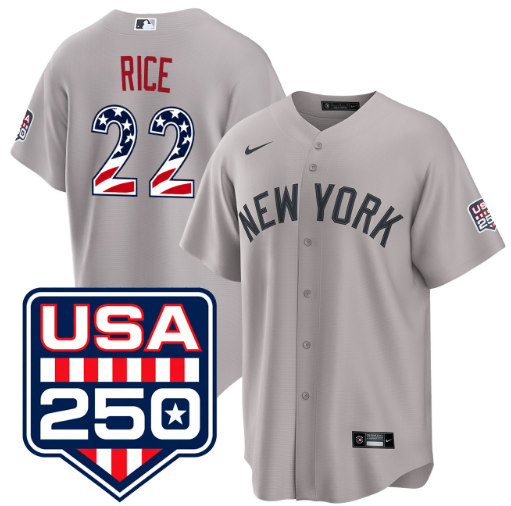 Ben Rice New York Yankees USA 250 Fourth of July Road Jersey