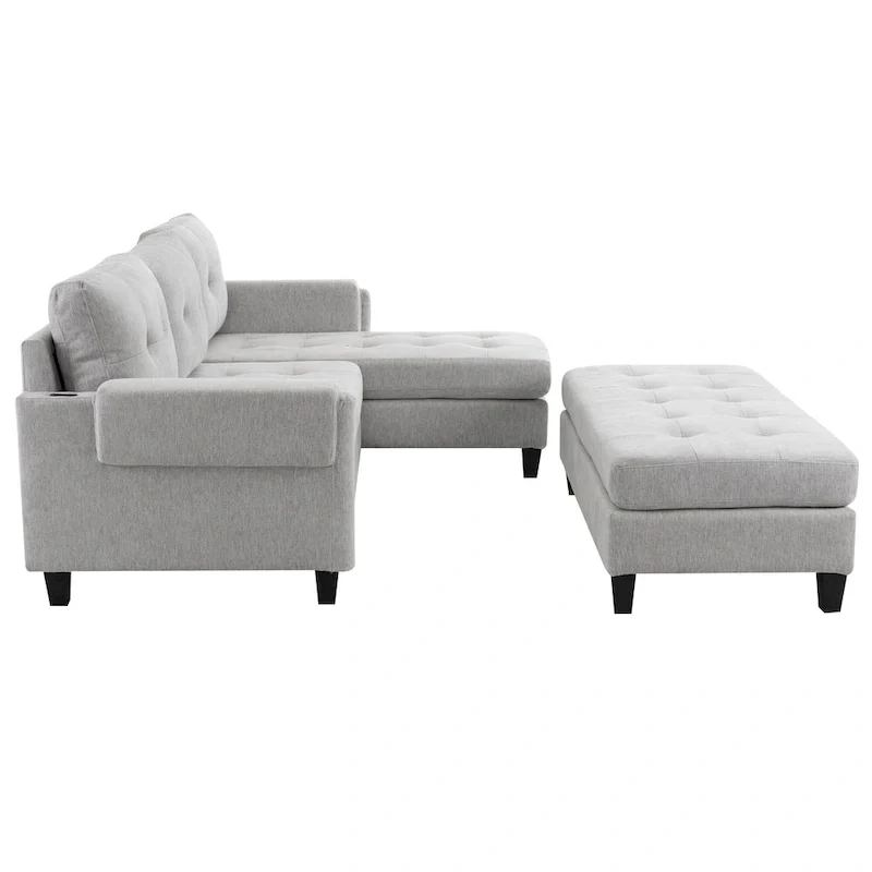 83.4inch L-shaped Sofa Sectional Couch Sofa Bed