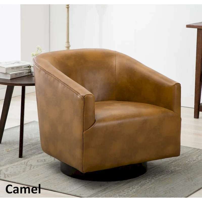 Wood Base Swivel Chair