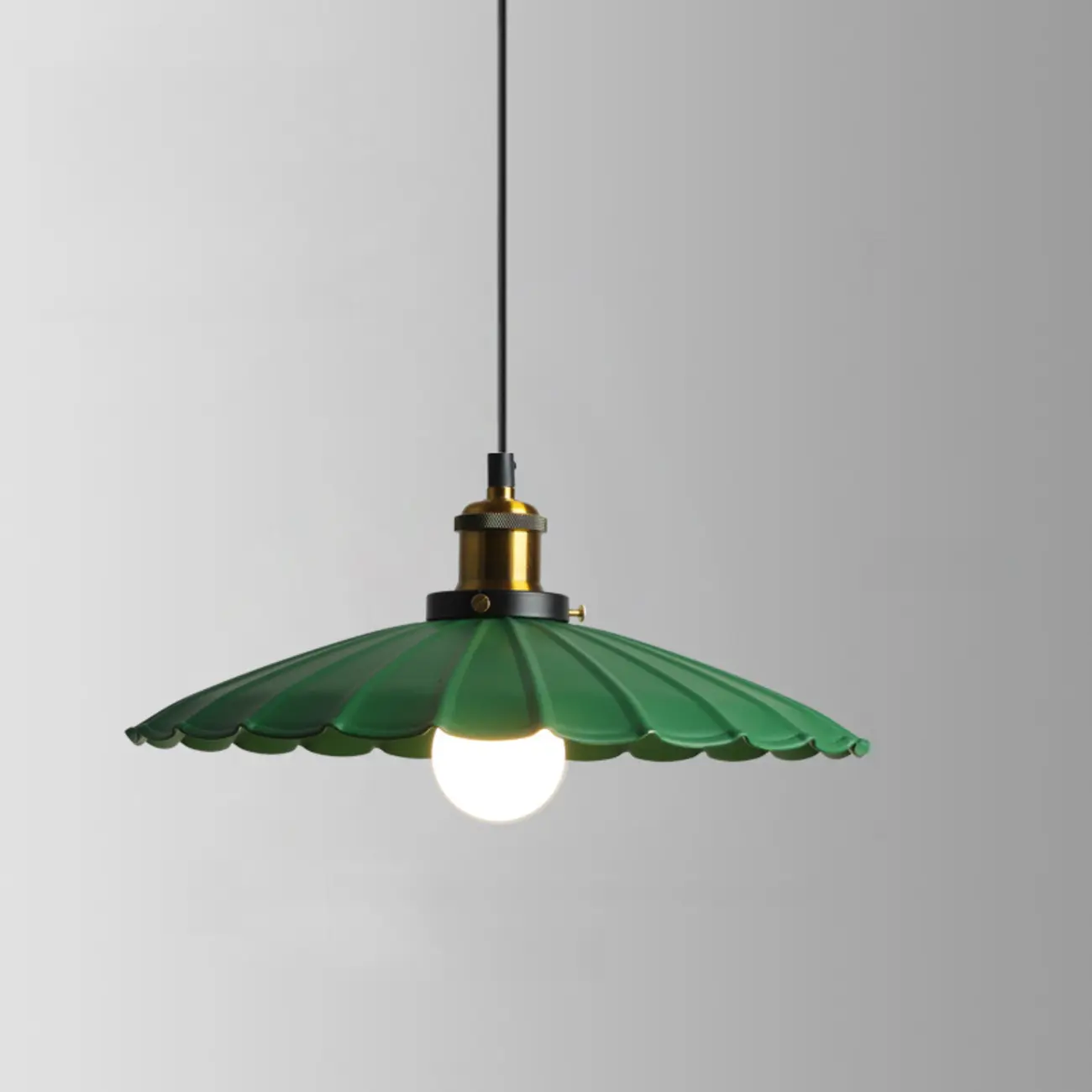 Adjustable Industrial Olive Green Iron Dining Pendant Light