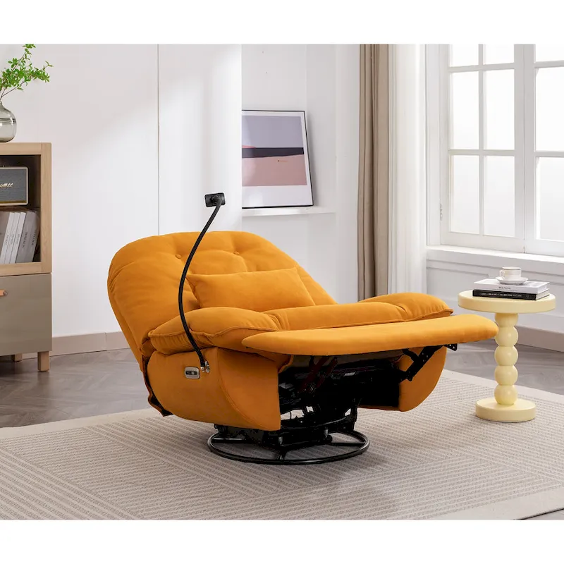 Power Swivel Recliner With USB Charger and Bluetooth Music Player