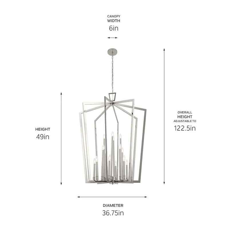 Kichler Lighting Abbotswell 49 in. 16-Light Pendant Light