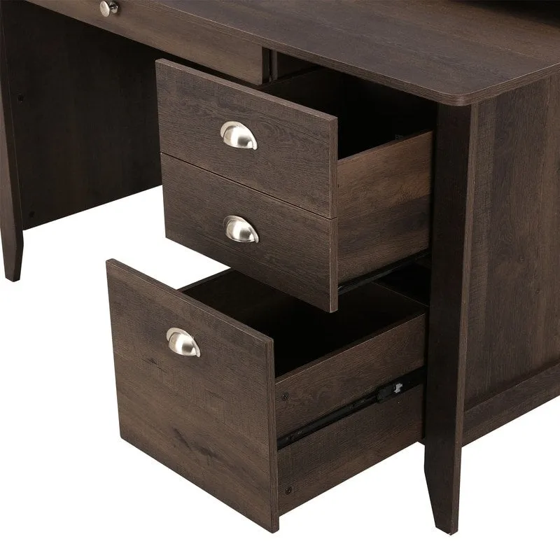 Lokatse Home 53 Wide Home Office Writing Desk With Hutch