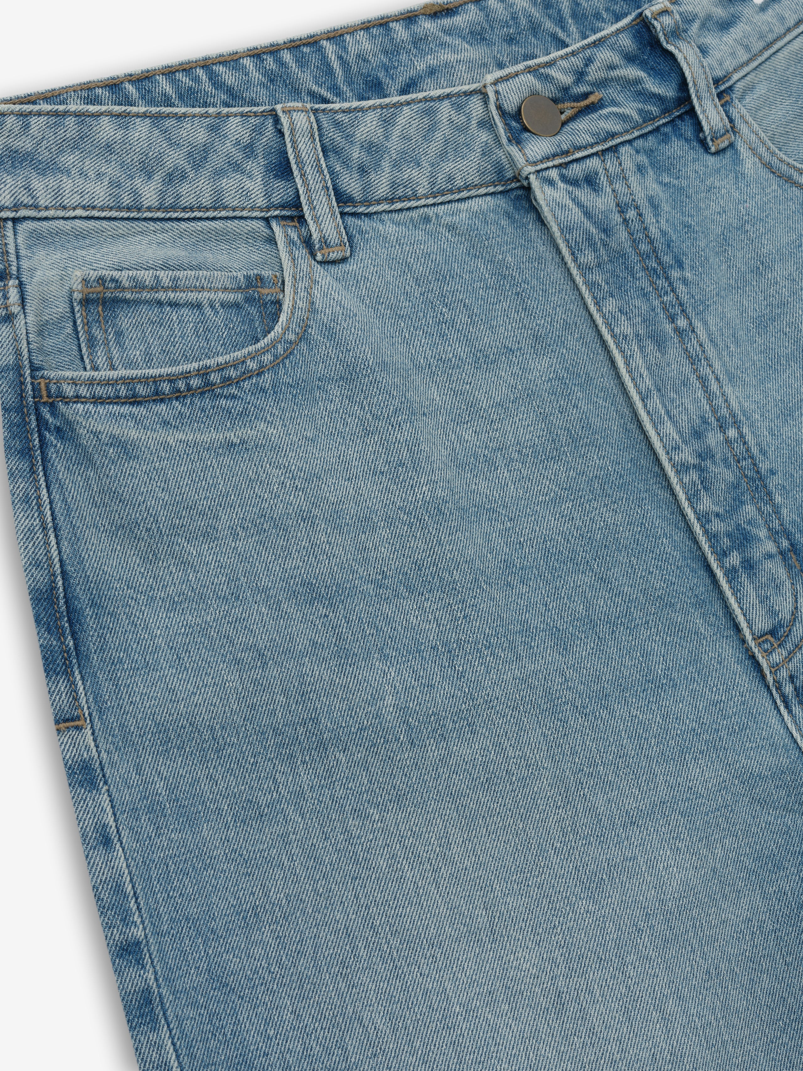 Womens Denim Straight Leg Jeans