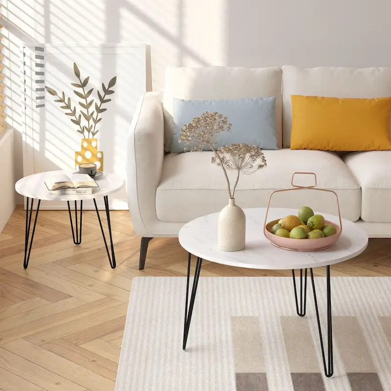 27.56  Round Nesting Coffee Table Set of 2