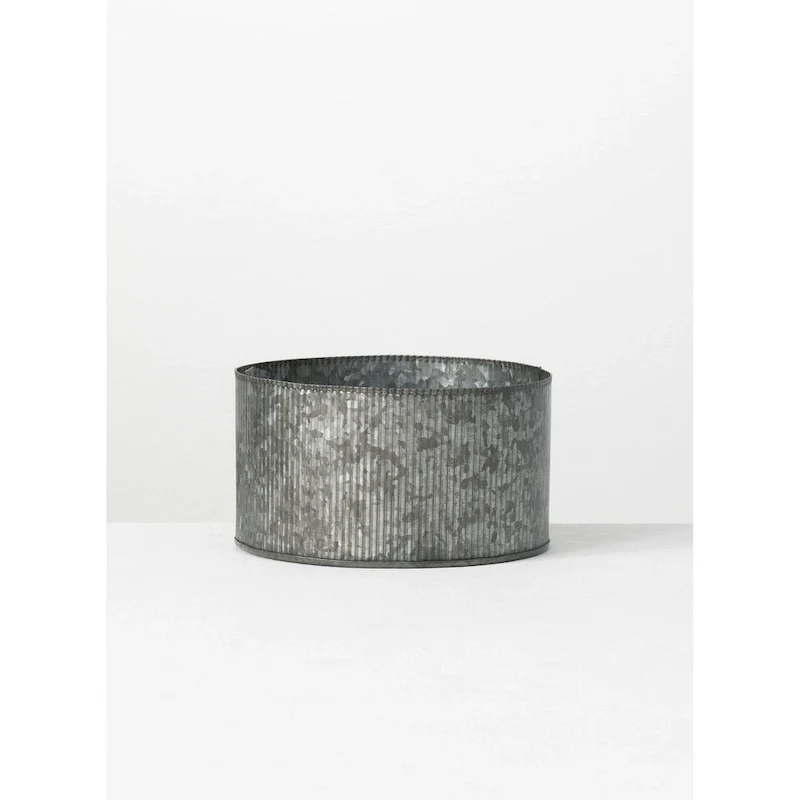 Sullivans Ribbed Planter 4 H Gray - 7.5 L x 7.5 W x 4 H