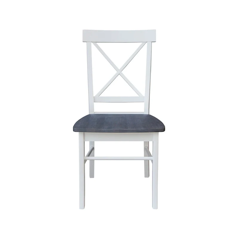 42 in. Drop Leaf Table with 4 Cross Back Dining Chairs - 5 Piece Set