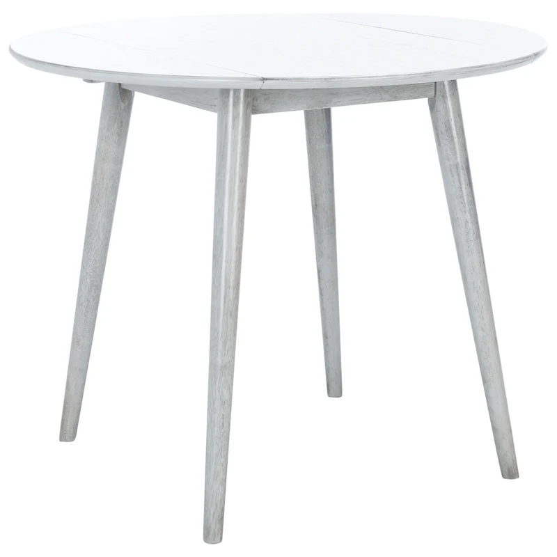 Folding Round Dining Table - Space-Saving Design (Black/Light Oak/Light Grey/Walnut)