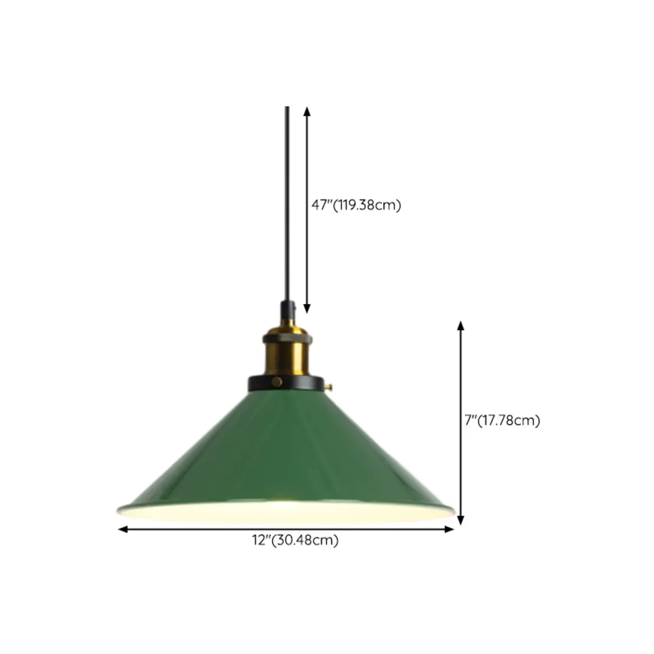 Adjustable Industrial Olive Green Iron Dining Pendant Light