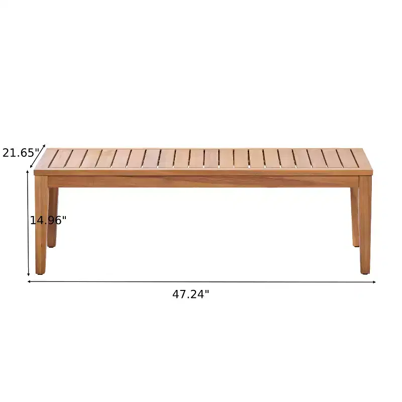 Christopher Knight Home Cinzia Patio Solid Acacia Wood Coffee Table