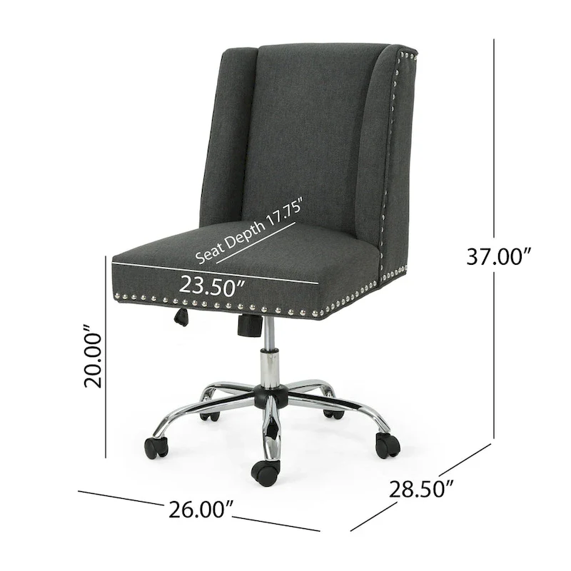 Swivel Office Chair with Chrome Base
