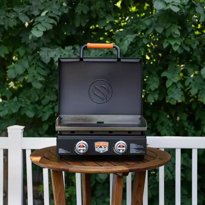 Blackstone OTG 22 Tabletop Griddle Plate, Portable Grill with Built-In Hood