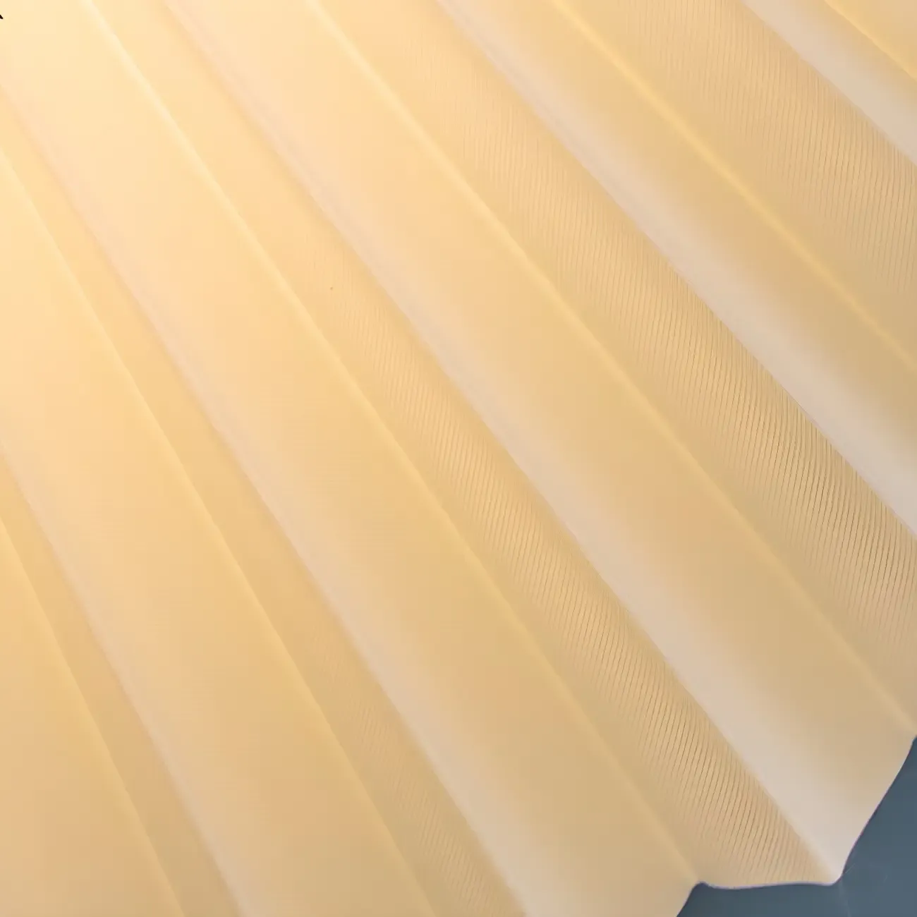 Gold Linear Metal Pleated Modern Chandelier Light