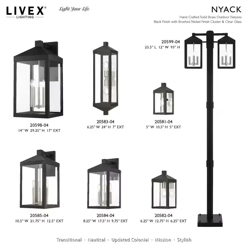 Livex Lighting Nyack 3 - Light Wall Light in Black