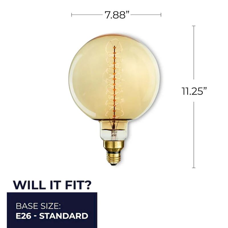 Bulbrite 60 Watt Dimmable Grand Nostalgic Medium (E26) Incandescent Bulb